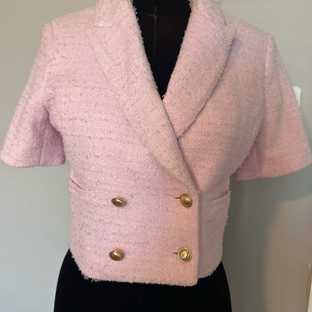 Crop blazer top
